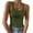 Army Green, variant on Women's Round Neck Slim Fit Sleeveless T-Shirt, Casual Solid Color Layering Top for Summer Basics,Light Green XS