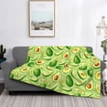 thumbnail image 2 of Fuzoiu Green Avocado Print Flannel Blanket,Throw Blanket,Flannel Home Decor,Fleece Bed Blankets,Cozy Soft Blanket for Bed, Sofa, Camping, and Travel-40"x30", 2 of 6