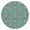 Chihuahua and Footprints, variant on Christmas Corgi Round Fitted Tablecloth with Elastic Edge,Dining Table Cover Waterproof,Outdoor Round Tablecloth for Camping,Dining,Indoor and Outdoor