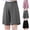 Gray, variant on PUMISAS Oversized Casual Shorts For Women Elastic Waistband Shorts Comfortable Summer Casual Loose Loungewear Solid Color Home Sports Pants With Pocket