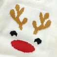 thumbnail image 4 of Newborn Baby Bodysuits Winter Reindeer Knitted Infant Kids Boys Girls Christmas Onesie Outfits 0-18m Toddler Outerwear Jumpsuits, 4 of 7