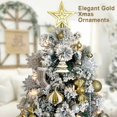 thumbnail image 2 of DEELLEEO 24 pieces of high-end Christmas ornaments light luxury decorations angel snow elk unicorn 2022 holiday ornaments, 2 of 5