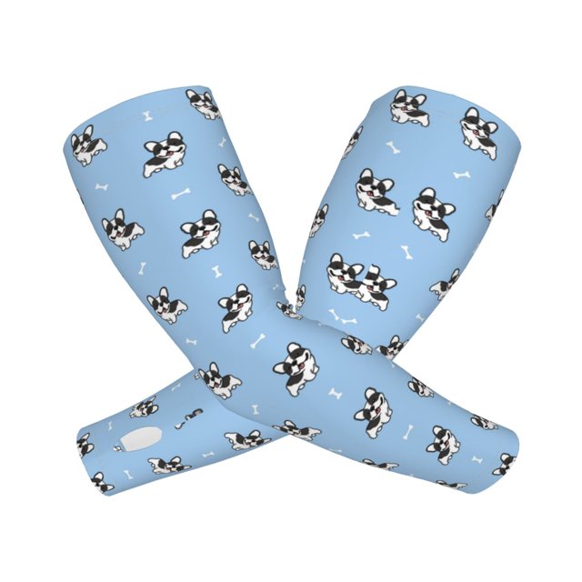 Balery French Bulldog Puppy Mangas Refrescantes para Brazos para Hombre y Mujer – Transpirables y Absorbentes de Humedad para Mujeres, Hombres y Niños