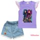thumbnail image 1 of Conjunto de ropa de algodón para niñas, camiseta y pantalones cortos, conjunto de ropa de verano para niñas de dibujos animados informales de moda de dos piezas zhangmenya LED, 1 of 1