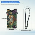 thumbnail image 6 of ZIATUBLES Tiger Floral Print Crossbody Phone Pouch Soft Neoprene Cellphone Bag Portable Phone Sleeve Case with Adjustable Strap Top Opening Phone Purse, 4 X 8 Inch, 6 of 7