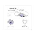 thumbnail image 2 of Jewelrypalace Butterfly 8.1ct Heart Shape Light Purple Cubic Zirconia Adjustable Link Bracelet 925 Sterling Silver, 2 of 6