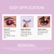 Salon Perfect Pre-Permed False Eyelashes, Dramatic Lift Fake Lashes, 672, 4 Pairs