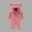 Pink, variant on OGLCCG Baby Furry Jumpsuit with Cute Bear Infant Button Long Sleeve Warm Fleece One-Piece Romper Hooded Snowsuit Rompers for Fall Winter 0-12 Month
