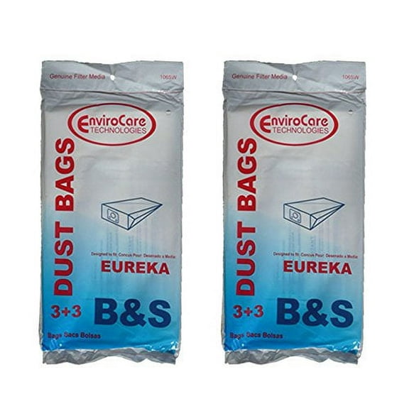 6 Eureka B & S Allergy Canister Vacuum Bags   6 Filters 1700 3700, Powerteam Series Vacuum Cleaners, 52329, 52329A-6, 52329-12, 54922-10, 1700 and 3700, 1780A