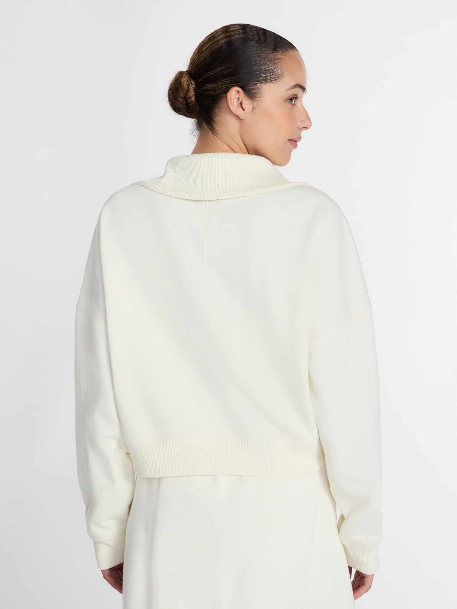 Athletic Works Women's and Women's Plus Quarter-Zip Sweatshirt, Midweight, Size XS-4X