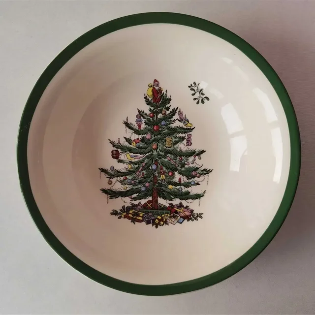 Holiday Ceramic Christmas Dinnerware & Cutlery Set with Festive Tree Plates, Bowls, Mugs, Saucers for Holiday Dining