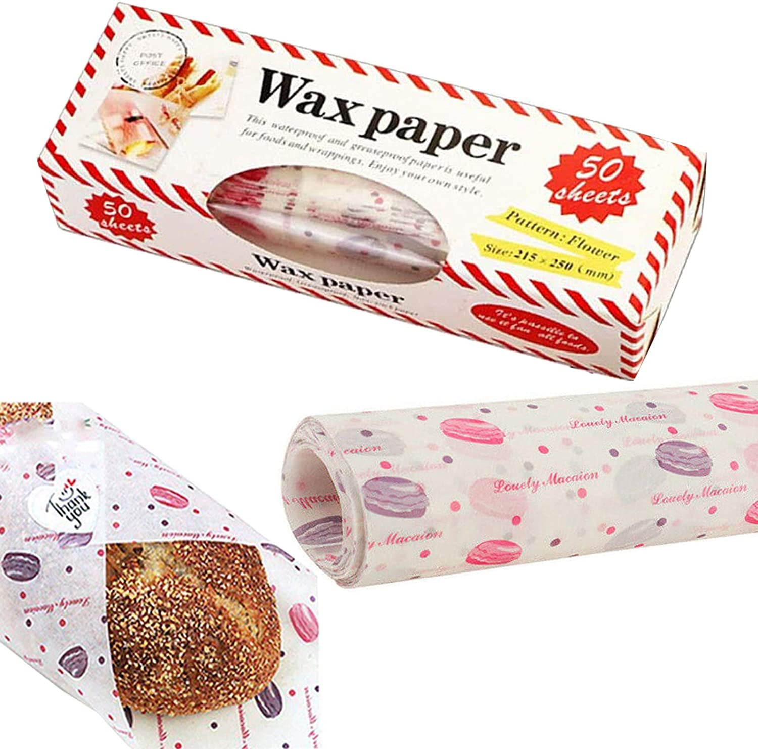 Travelwant Wax Paper Sheets Newspaper Theme Food Wrap Paper Grease  Resistant Tray Liners Waterproof Wrapping Tissue Food Picnic Paper 
