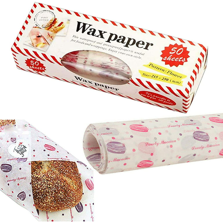 50 Sheets Deli Basket Liner Papers, Food Wrapping Papers, Food Packaging Paper  Wax Paper For Burger Sandwich Fruit Bread, For Baking Pastries, Birthda