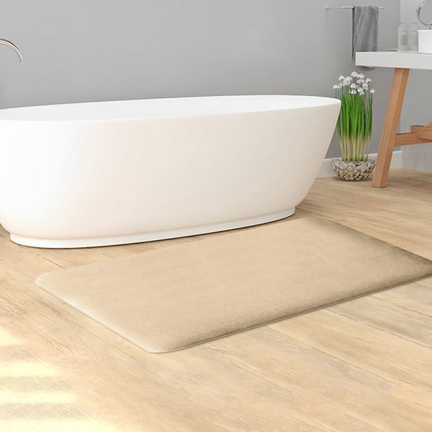 Velvet Solid Color Floor Mat-bathroom Living Room Entrance Water Absorbing And Non Slip Mat- Bedroom Floor Mat-carpet