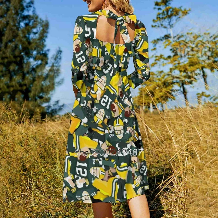 Gre Bay Quarterback Eving Party Dresses Midi Sexy Dress Female Sweet One Piece D
