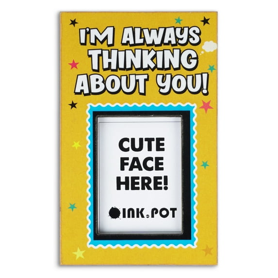 Inkdotpot Im Always Thinking About You! Valentine Gift PhotoMagnetFrame-MagneticPhotoFramesFor Refrigerator Magnets- MiniPhotoFrames- Cute Gift ForFriends- Couples | 9 x 5.5 cm