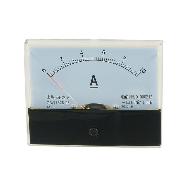 Unique Bargains 44C2 DC 0-10A Jauge d'Ampèremètre de Panneau Analogique Rectangle