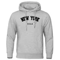 thumbnail image 1 of Chandails à Capuchon à Imprimé Lettre NEW YORK, Chandail à Capuche Imprimé Ville U.S.A, Mode Décontractée Y2K pour Hommes, Manches Longues, Chandail à Capuche pour Femmes, 1 of 4