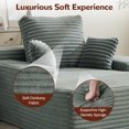 thumbnail image 4 of Korser 68.5'' Oversized Chair Chaise Lounge Indoor with Throw Pillows and Armrests Corduroy Upholstered Sofa Bed for Living Room,Teal, 4 of 7