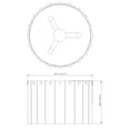 thumbnail image 2 of Z-Lite 1943F12-MGLD Glacier 3 Light 13" Wide Flush Mount Drum Ceiling Fixture - Gold, 2 of 7