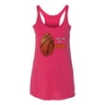 thumbnail image 2 of Wild Bobby, Basketball Fingerprint It's In My DNA, Sports, Women Tri-Blend Racerback Tank Top, Shocking Pink, Large, 2 of 5