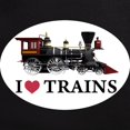 thumbnail image 3 of CafePress - I LOVE TRAINS Men's Dark Pajamas - Men's Dark Loose Fit Cotton Pajama Set, 3 of 7