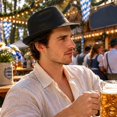 thumbnail image 2 of HGIEYS Straw Fedora Hat for Women Men Mesh Trilby Hat Panama Cuban Summer Beach Sun Outdoor, 2 of 5
