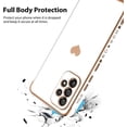 thumbnail image 3 of Compatible with Samsung Galaxy A52 Case Love Heart Plating Electroplate Luxury Elegant Case Camera Protector Soft TPU Shockproof Protective Corner Back Cover Galaxy A52 Case -White, 3 of 10
