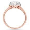 thumbnail image 4 of 1 1/3 ct. t.w Center 6.5MM Round Cut Lab Created Moissanite Diamond Flower Engagement Rings For Women In 14K Rose Gold Over Sterling Silver (G-H Color, VVS1 Clarity, 1.30 Cttw)-9, 4 of 7