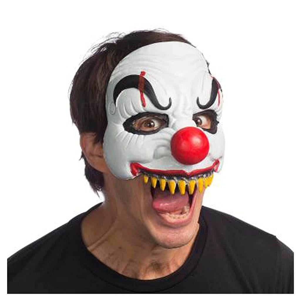 Deluxe SMILEY MOUTH HALF FACE MASK Funny Clown Latex Rubber Joker Smile Costume 