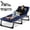 Blue w/Pearl Cotton Pad, variant on Slsy Folding Sleeping Cots Bed with 2 Sided Mattress & Pillow, Folding Camping Cot, Adjustable 4-Position Folding Lounge Chair