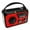 Red, variant on Peggybuy 16000mAh AM/FM/WB NOAA Emergency Weather Radio LED Flashlight Reading Lamp Bluetooth-Compatible 5.3 Speaker for Outdoor Survival