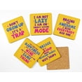 thumbnail image 2 of Inkdotpot Set of 6 Drink Coasters Easy Clean 4-inch SquareCoastersCork Base-Reusable- Quotes, 2 of 8