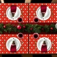 thumbnail image 4 of Winter Tree Polka Dots Placemats Set of 4, 12x18 Rustic Red Table Mat Decor, Seasonal Winter Table Decors for Christmas Dining Kitchen Holiday Party. (058), 4 of 5