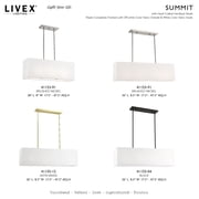 Livex Lighting Summit 3 Light Linear Chandelier in Brushed Nickel