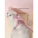 thumbnail image 4 of 1pc Pink Elegant & Fashionable Pet Harness Vest Dress With Leash & Anti-Escape Design For Small Dogs, Teddy, Bichon & Pomeranian, 4 of 5
