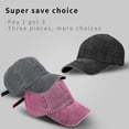 thumbnail image 2 of Stcylzfu 3pcs Vintage Washed Baseball Cap - Distressed Retro Dad Hat for Streetwear & Daily Outfits | Adjustable Unisex Fit, 2 of 6