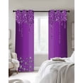 thumbnail image 2 of Blackout Curtains for Bedroom, Modern Purple Room Darkening Window Drapes for Living Room, Abstract Diamond Luxury Gradient Thermal Insulated Grommet Curtains, 42x63 inch, 2 Panels, 2 of 9