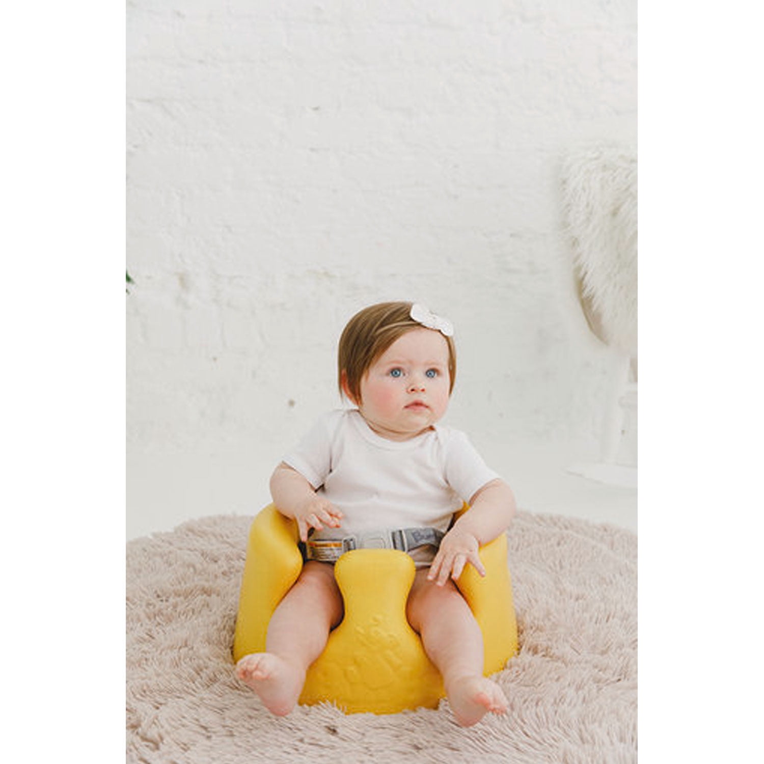 Bumbo Infant Floor Seat Baby Sit Up Chair w/Adjustable Harness, Powder Blue