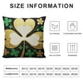 thumbnail image 5 of COMIO  St Patricks Day Pillow Covers Shamrock Black Golden Throw Pillowcase Farmhouse Home Sofa Decor Pillowcase Happy St. Patrick's Day Decoration Cushion Cases, 5 of 5