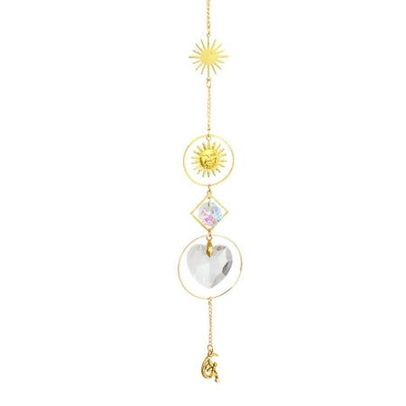 

Moon Star Crystals Wind Chime Prism for Sun Catchers Handmade Garden Hanging Pendant Suncatcher Ornament Window Curtain Home Decor