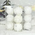 thumbnail image 2 of Bola de Navidad blanca de 8cm, adorno de árbol de Navidad, decoraciones navideñas para el hogar, bolas de espuma decorativas para árbol de Año Nuevo, 3 unids/lote por caja, 2023, 2 of 4