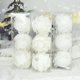 thumbnail image 2 of Bola de Navidad blanca de 8cm, adorno de árbol de Navidad, decoraciones navideñas para el hogar, bolas de espuma decorativas para árbol de Año Nuevo, 3 unids/lote por caja, 2023, 2 of 4