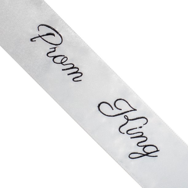 Embroidered Prom King Sash