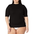 thumbnail image 1 of Kanu Surf Women's Plus-Size UPF 50+ Active Rashguard &amp; Workout Top, Black, 1X, 1 of 3