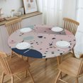 thumbnail image 3 of Terrazzo Pink Round Fitted Tablecloth with Elastic Fitted Table Covers for Round Tables 45"-56" ,24jl06caA08, 3 of 7