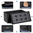 thumbnail image 3 of Favory 30 Inches Folding Storage Ottoman Bench, Ottoman Foot Rest, End of Bed Bench, Storage Chest, Load 350 lb, for Living Room, Bedroom, Entrywaya-30Inch Black, 3 of 18