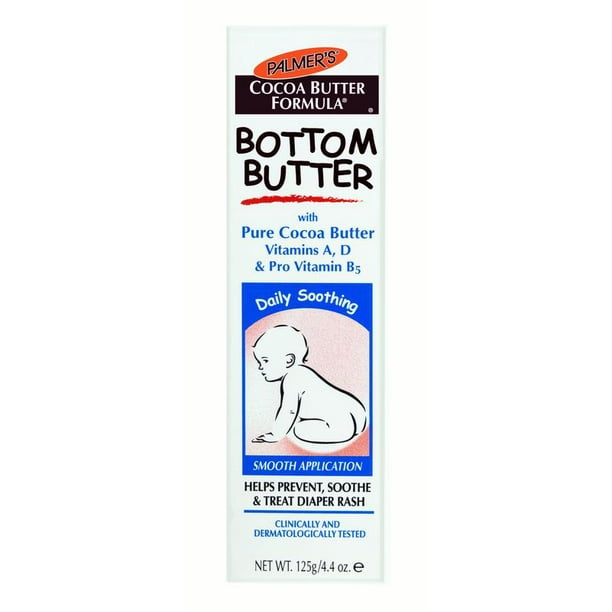 Cocoa Butter Formula Bottom Butter Diaper Rash Cream Tube, 4.4 Oz