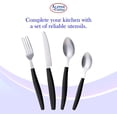 thumbnail image 7 of ALPINE CUISINE Flatware Set 16 Piece Service for 4, Stainless Steel Flatware Cutlery Set Includes Dinner Knives/Forks/Spoons - Great for Camping or College Dorms - Dishwasher Safe - Black, 7 of 7