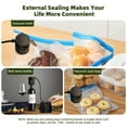 thumbnail image 3 of 3 in 1 Electric Mason Jar Vacuum Sealer Kit with External Assembly Vacuum Pump for Food Storage, Automatic Vacuum Sealer for Vacuum Bag, Wine Bottle, Wide Mouth and Regular Mouth Mason Jars, 3 of 7